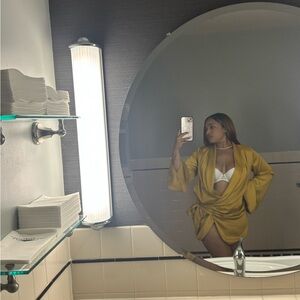 Stylish Gold Wrap Dress